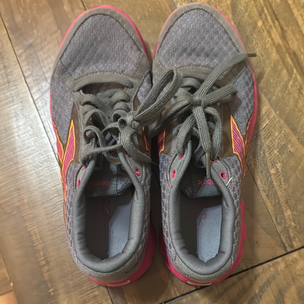 Reebok Gray and Pink Athletic Shoes